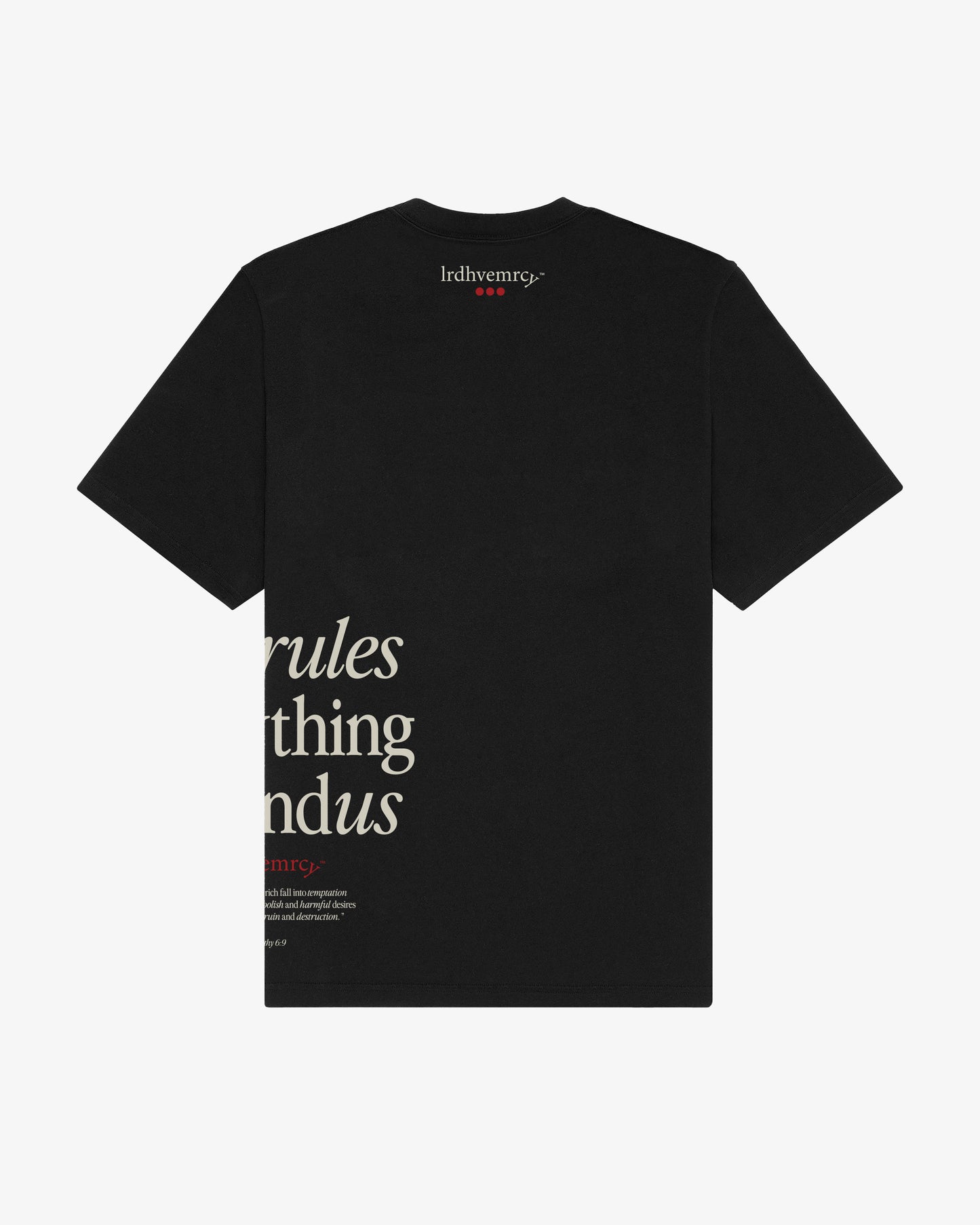 Black Cash Rules Tee