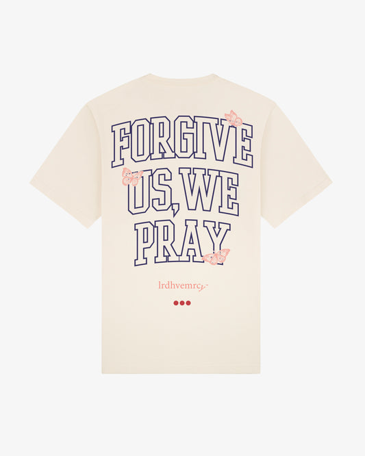 Cream Forgive Us Tee