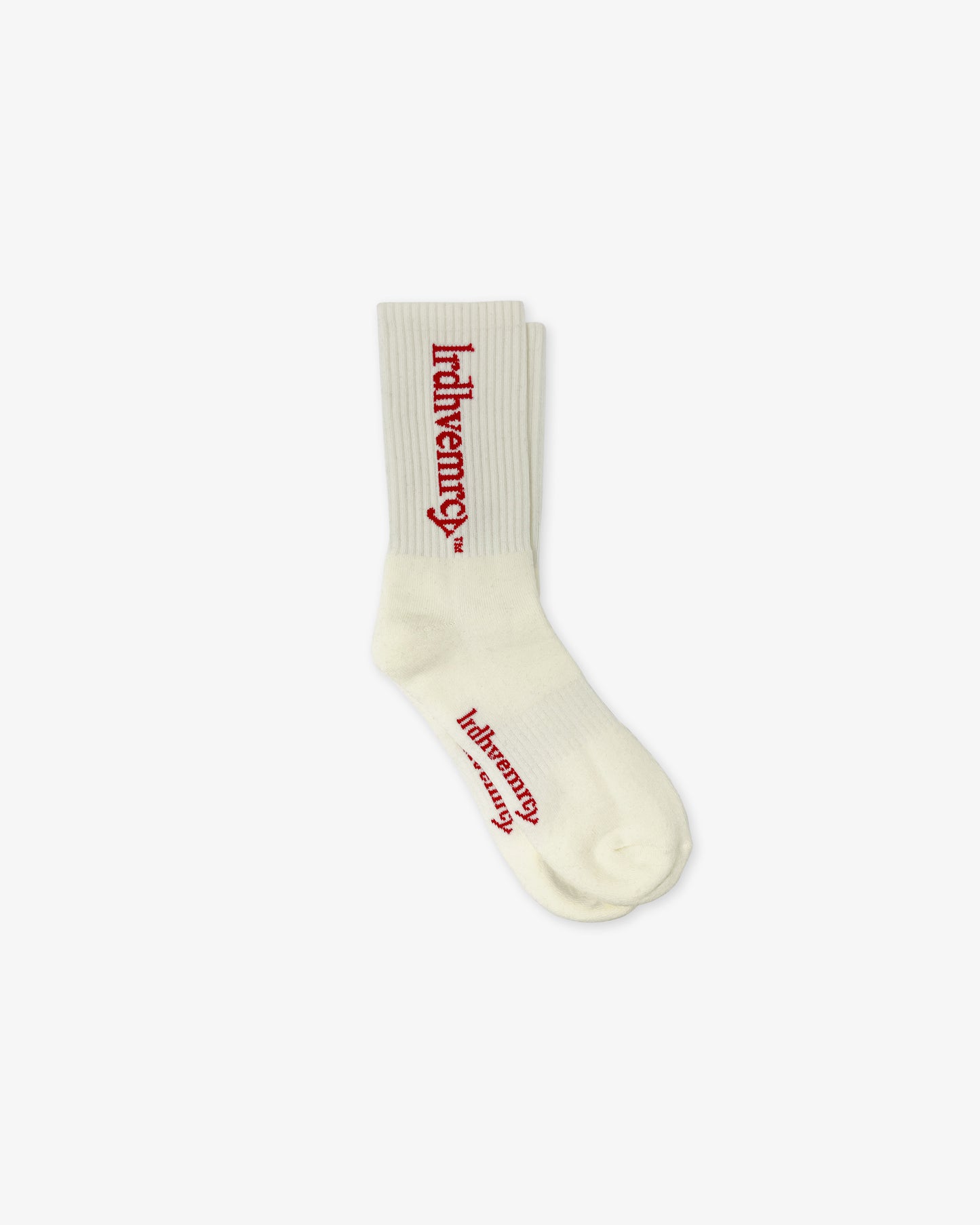 Cream Logo Crew Socks
